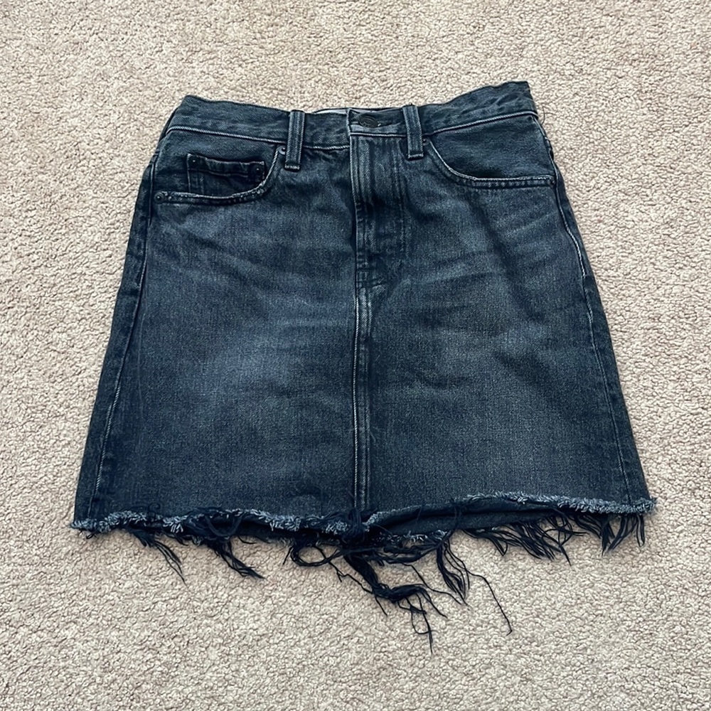 Everlane The Denim Black Skirt